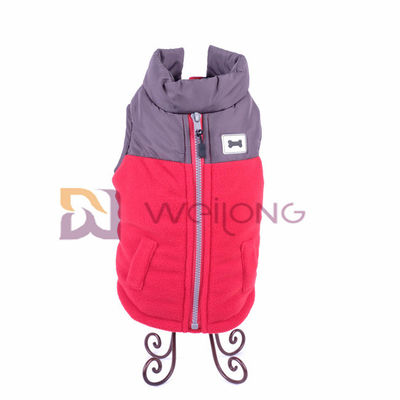 Polar Fleece Waterproof Windproof Turtleneck Pet Jacket Faux Zipper Dog Jacket