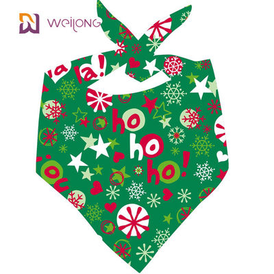 Premium Durable Fabric Dog Christmas Bandana Unique Shape Adjustable Fit