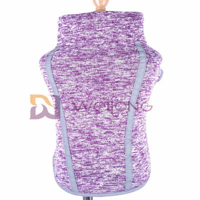 Warp Fleece Lining Dog Anxiety Vest Jacket Purple Fleece Dog Coat