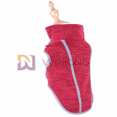 Red Heather Sweatshirt Fleece Autumn Velcro Pet Coat For Dog