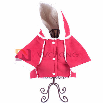 Warm Imitate Leather Pet Clothing Autumn Raw Edge Cute Pet Hoodie