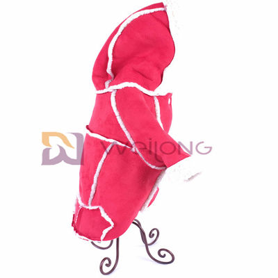 Warm Imitate Leather Pet Clothing Autumn Raw Edge Cute Pet Hoodie