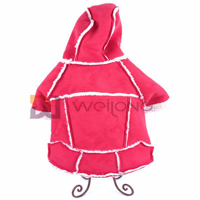 Warm Imitate Leather Pet Clothing Autumn Raw Edge Cute Pet Hoodie