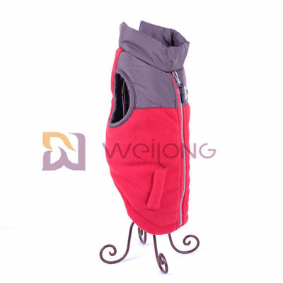 Polar Fleece Waterproof Windproof Turtleneck Pet Jacket Faux Zipper Dog Jacket