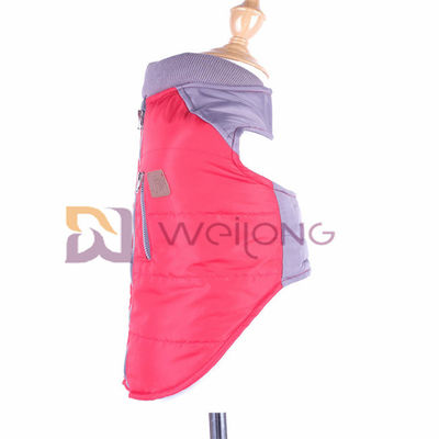 Faux Zipper Pocket Velcro Opening Pet Jacket For Dog Autumn / Winter