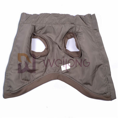 Good Elasticity Silver Zipper Berber Fleece Pet Jacket 2*2 RIB Low Body Dog Jackets For Winter