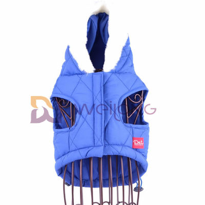 Adjustable Fit Poly Taffeta Lining Cute Dog Clothes Blue Pongee Quilting Rabbit Xxs Puppy Clothes