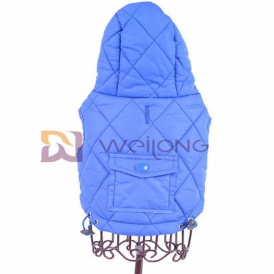 Adjustable Fit Poly Taffeta Lining Cute Dog Clothes Blue Pongee Quilting Rabbit Xxs Puppy Clothes