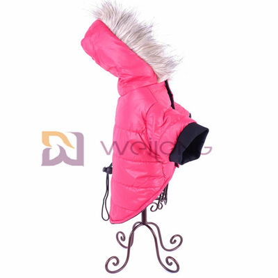 Wadding Snaps Filling Opening Fur Hood Pet Clothing Hoodie Polyester dog outerwear