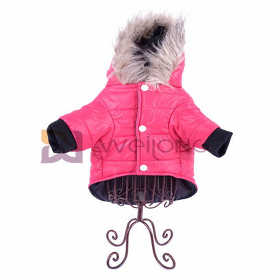 Wadding Snaps Filling Opening Fur Hood Pet Clothing Hoodie Polyester dog outerwear
