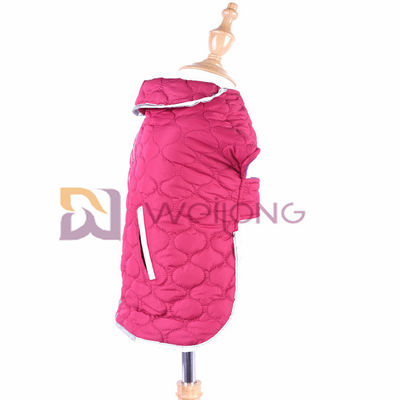 Windproof Reversible Plaid Dog Coats Reflective Stripe Poly Pongee Waterproof Dog Jacket