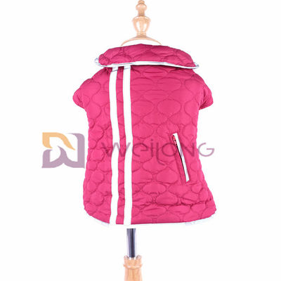 Windproof Reversible Plaid Dog Coats Reflective Stripe Poly Pongee Waterproof Dog Jacket