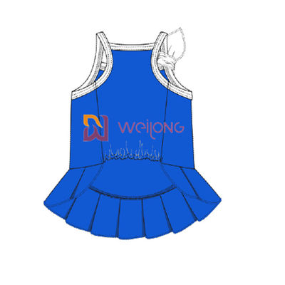 Customized Cvc Jersey Sailor Anchor Pet Dress Breathable Dog Dress Female