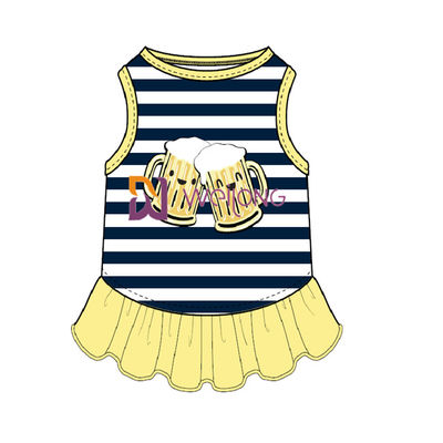 Customized Poly Jersey Summer Dog Clothes Digital Print Wine Glass Type