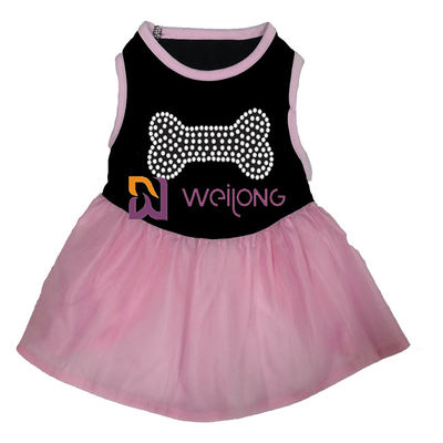 Tulle Skirt  Hot Rhinestone Halloween Tulle Pet Dress / CVC Jersey Dogs Dressed Up
