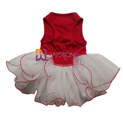 Glitter Tulle Skirt Pet Dress  Custom Rubber Print Dog Princess Dress