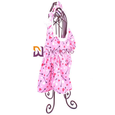 Good Elasticity Bow Digital Print Pet Skirt Breathable Poly Jersey 180G Custom Puppy Skirt