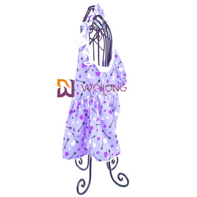 Good Elasticity Bow Digital Print Pet Skirt Breathable Poly Jersey 180G Custom Puppy Skirt