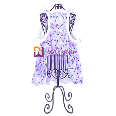 Good Elasticity Bow Digital Print Pet Skirt Breathable Poly Jersey 180G Custom Puppy Skirt