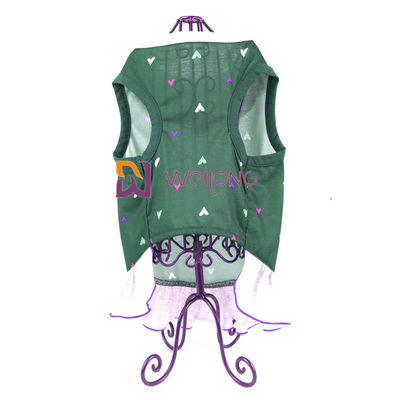 Digital Print Embroider Pet Dress Love Poly Jersey Custom Summer Heart Woven Collar Dog Dressing Gown