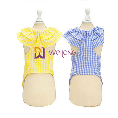 Rubber Printing Color Summer Seersucker Dog Puppy Dress XS S M L XL