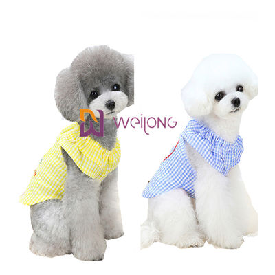 Rubber Printing Color Summer Seersucker Dog Puppy Dress XS S M L XL
