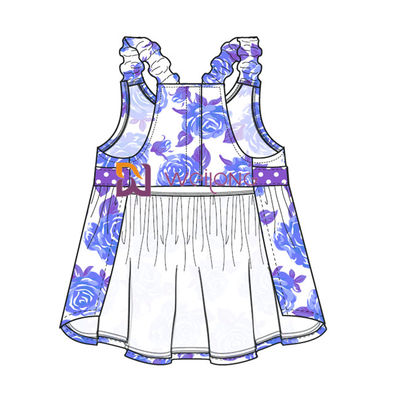 Digital Print Hawaii Rose Customized Strap Dog Dress For Pet