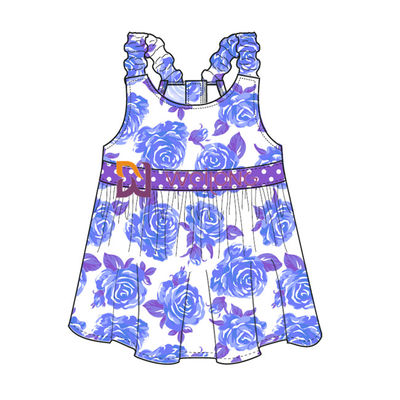 Digital Print Hawaii Rose Customized Strap Dog Dress For Pet