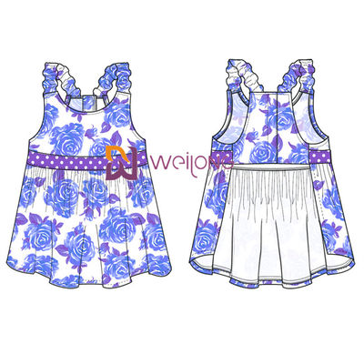 Digital Print Hawaii Rose Customized Strap Dog Dress For Pet