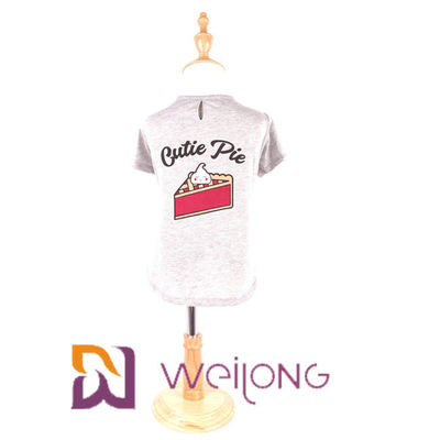 Customizable Spring / Summer T Shirts For Dogs Cotton Jersey 180G