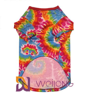 Digital Print Polyester Smiling Face Dog T Shirts For Large Dogs Breathable