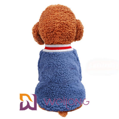 Rib Knit Short Sleeve Pet T Shirt Keep Warm Soft Sherpa T Shirt For Dog