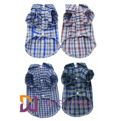 Pet Clothes Cotton Plaid Dog Shirts For Medium Dogs ISO9001