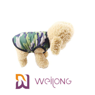 Camo Dog Shirt Pet Clothing Sleeveless Plain T Shirt Colorful Breathable Mesh