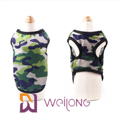 Camo Dog Shirt Pet Clothing Sleeveless Plain T Shirt Colorful Breathable Mesh