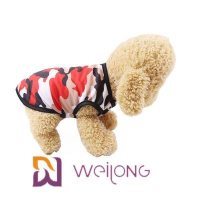 Camo Dog Shirt Pet Clothing Sleeveless Plain T Shirt Colorful Breathable Mesh