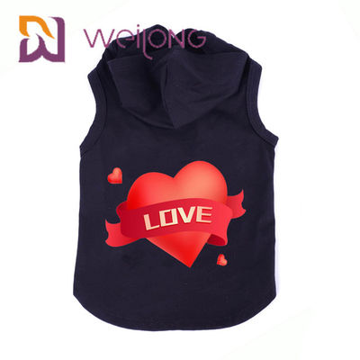 Autumn Sleeveless Cat Dog Printed Pet Hoodie Dog And Cat Clothes