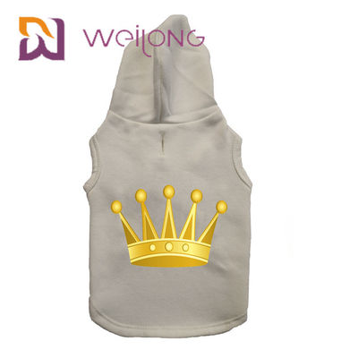 Customizable Patterns CVC Cotton Dog Hoodie With Rubber Print