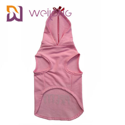 CVC Cotton Sweatshirt Fleece Keep Warm Pink Pet Hoodie Dogs / Cats
