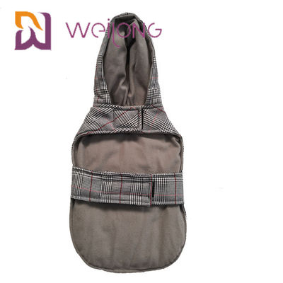 Houndstooth Brushed Tricot Custom Dog Hoodies Winter Keep Warm BSCI Puppy Hoodie