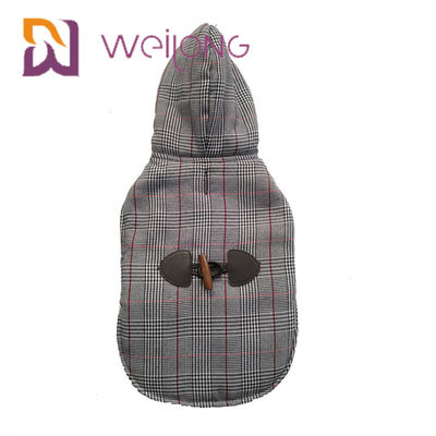Houndstooth Brushed Tricot Custom Dog Hoodies Winter Keep Warm BSCI Puppy Hoodie