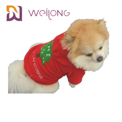 Embroider Polar Fleece Pet HOODIE  For Christmas Dog Fleece Hoodie