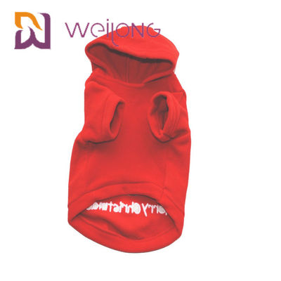 Embroider Polar Fleece Pet HOODIE  For Christmas Dog Fleece Hoodie
