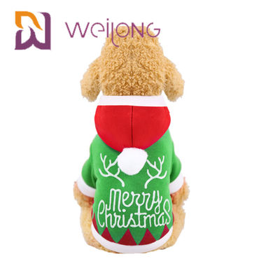Christmas Hoodie Puppy Winter Clothes With Santa Claus Snowman Elk Dog Cat Winter Clothes