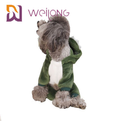 Coral Velvet Crocodile Small Dog Pajamas Cat Warm Dog Clothes Hoodie