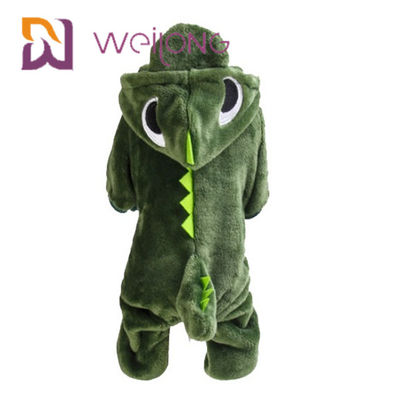 Coral Velvet Crocodile Small Dog Pajamas Cat Warm Dog Clothes Hoodie