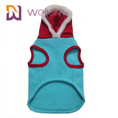 CVC Fleece Winter Pet Hoodie Clothes Christmas Cat Dog Hoodie Sweater With Santa Claus