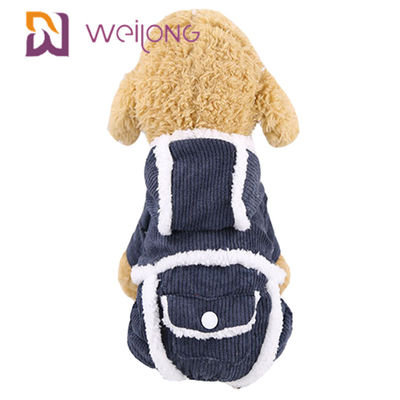 BSCI 100% Poly Corduroy Pet Pajama Dog Clothes Fall And Winter