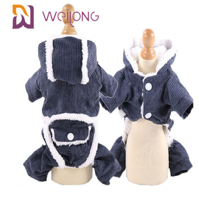 BSCI 100% Poly Corduroy Pet Pajama Dog Clothes Fall And Winter