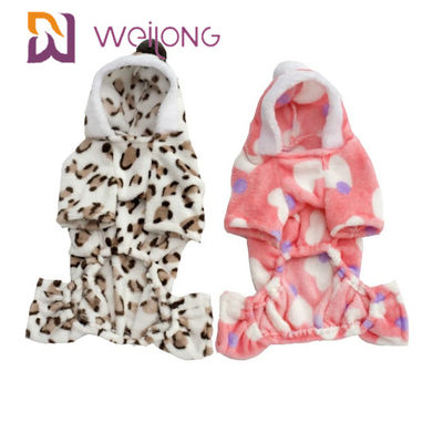 Customizable 100% Poly Print Pet Pajama For Autumn / Winter Dog Flannel Pajamas